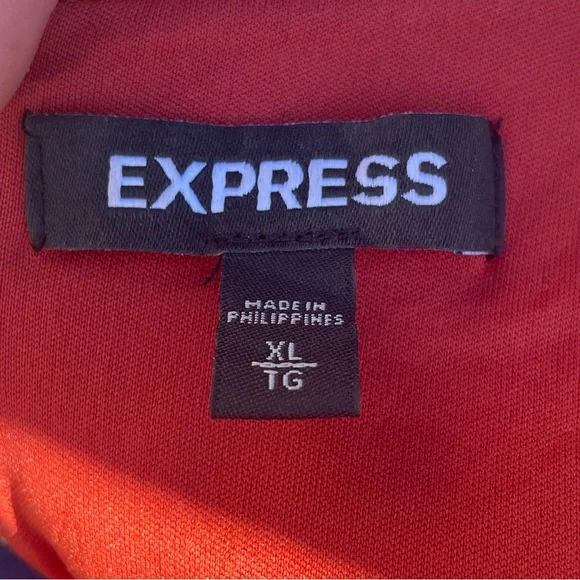 Express orange bodycon form fitting midi dress / XL / Excellent condition - Picture 16 of 17